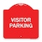 Signmission Reserved Parking Sign Visitor Parking, Red & White Aluminum Sign, 18" x 18", RW-1818-23019 A-DES-RW-1818-23019 - alternate 1